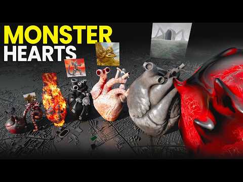 Giant Monster Heart Size Comparison | WORLD EATER VS SEA EATER
