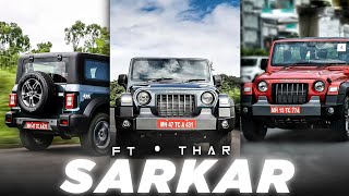 SARKAR FT THAR EDIT 🔥  Mahindra Thar WhatsApp S