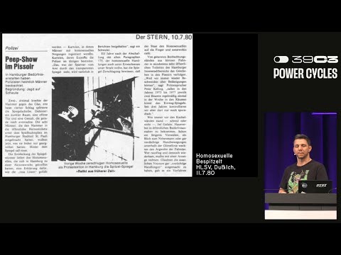 39C3 - Peep-Show für die Polizei. Staatliche Überwachung von Queers in Hamburger Toiletten bis 1980