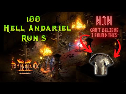 Diablo 2 Resurrected - 100 Hell Andariel Runs, Found an Item I've Never Found Before!!!