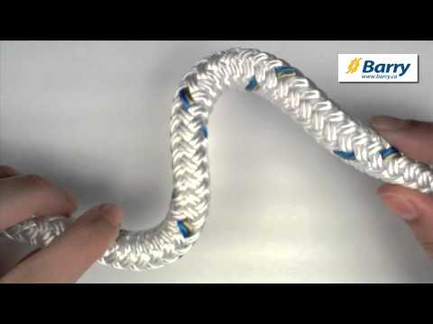 Nylon and polyester double braid ropes