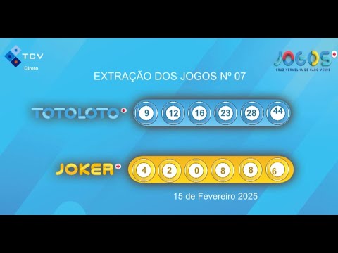 Extração Totoloto & Joker - 15 de Fevereiro de 2025