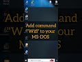 I Create A New Command On MS DOS Shorts Msdos Python