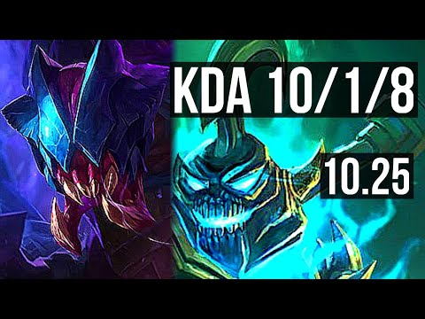 REK'SAI vs HECARIM (JUNGLE) | 10/1/8, 1.9M mastery, 600+ games, Godlike | BR Diamond | v10.25