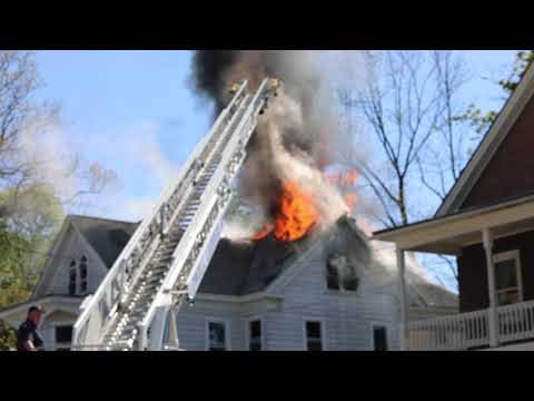 2020 Three-alarm fire at 75 Foster Street in Lowell.