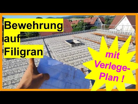 26c Lower reinforcement / on Filigran during the construction of a new apartment building by DIY ...