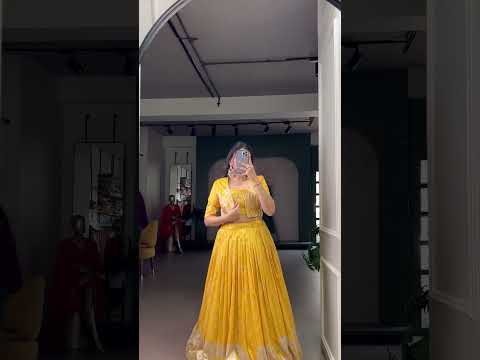 Yellow Tasar Silk Printed Lehenga Choli with Handwork Blouse & Koti – 4-Meter Flair Stitched Lehenga with Canvas Support & Adjustable Stitched Blouse + Jacket