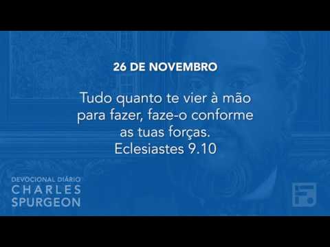 26 de novembro  - Devocional Diário CHARLES SPURGEON #330