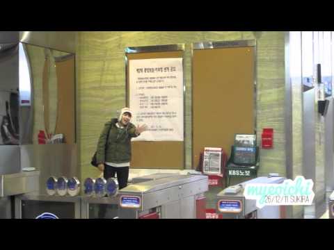 [FANCAM] 261211 Ryeowook & Sungmin leaving Sukira