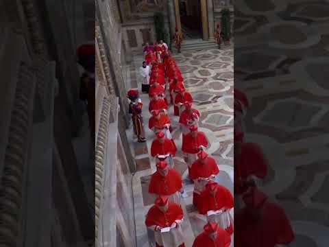 Conclave gets underway: Cardinals file into Sistine Chapel