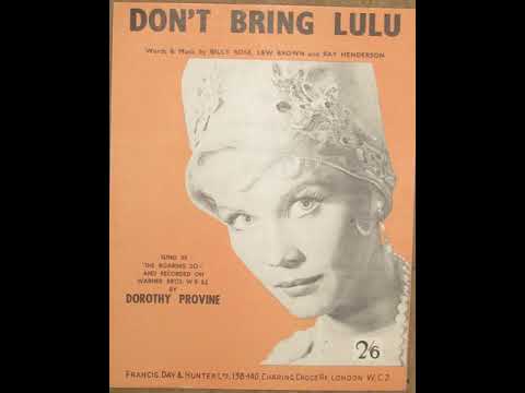 Dorothy Provine : Don't Bring Lulu