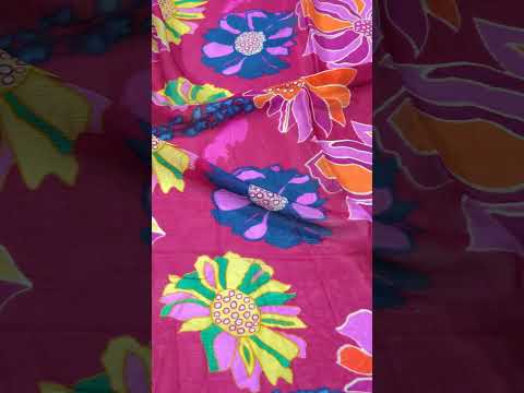 Pure chinon chiffon print kurtis tunics tops fabric manufact...