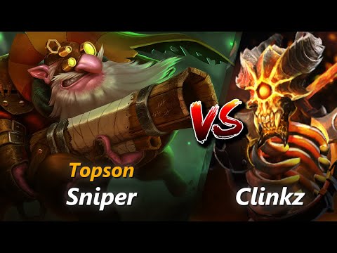 Topson mid Sniper vs Clinkz | First 10 minutes