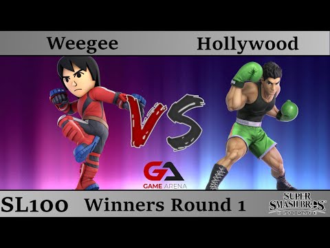 SMASHLAN'D 100 - Winners  Round 1: Weegee (Mii Brawler, King K Rool) vs WSU | Hollywood (Little Mac)