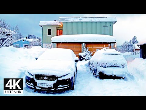 Bizarre SNOWFALL in "SPRING" NORWAY _ Walk I 4K
