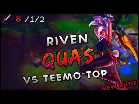 S7 NEW RUNES| Quas Riven vs Teemo TOP | Ranked League VOD