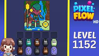 Pixel Flow Level 1152 Solution Walkthrough