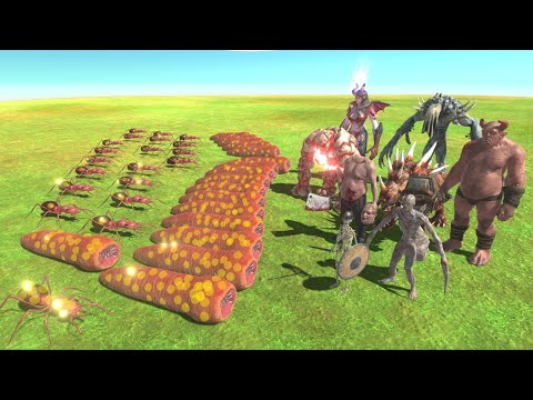 Great Bulldog Ant + Blade Worm Vs All Infernals Team - Animal Revolt Battle Simulator !!