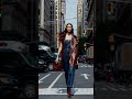 Urban Chic In Motion Street Style Spotlight Leather Cape Denim Elegance Highfashion2025
