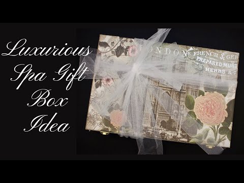 Luxurious spa gift basket idea #LuxuriousSpaGiftBoxIdea