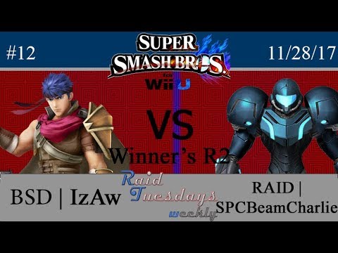 RAID Tuesdays #12 - SSB4 - BSD | IzAw (Ike) vs RAID | SpecialBeamCharlie (Samus) - Winner's Round 2