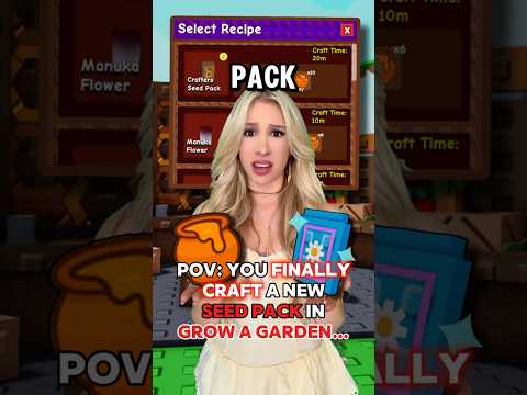 When You CRAFT a “NEW SEED PACK” in GROW A GARDEN on ROBLOX!