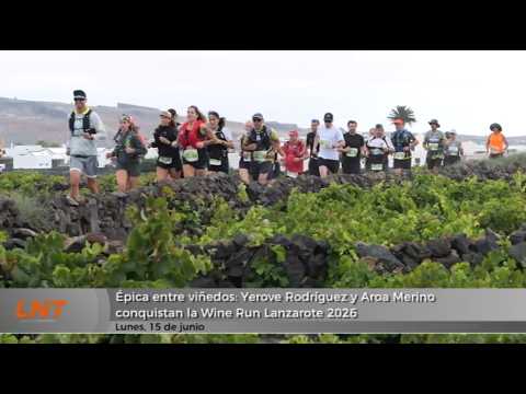 Épica entre viñedos: Yerove Rodríguez y Aroa Merino conquistan la Wine Run Lanzarote 2026