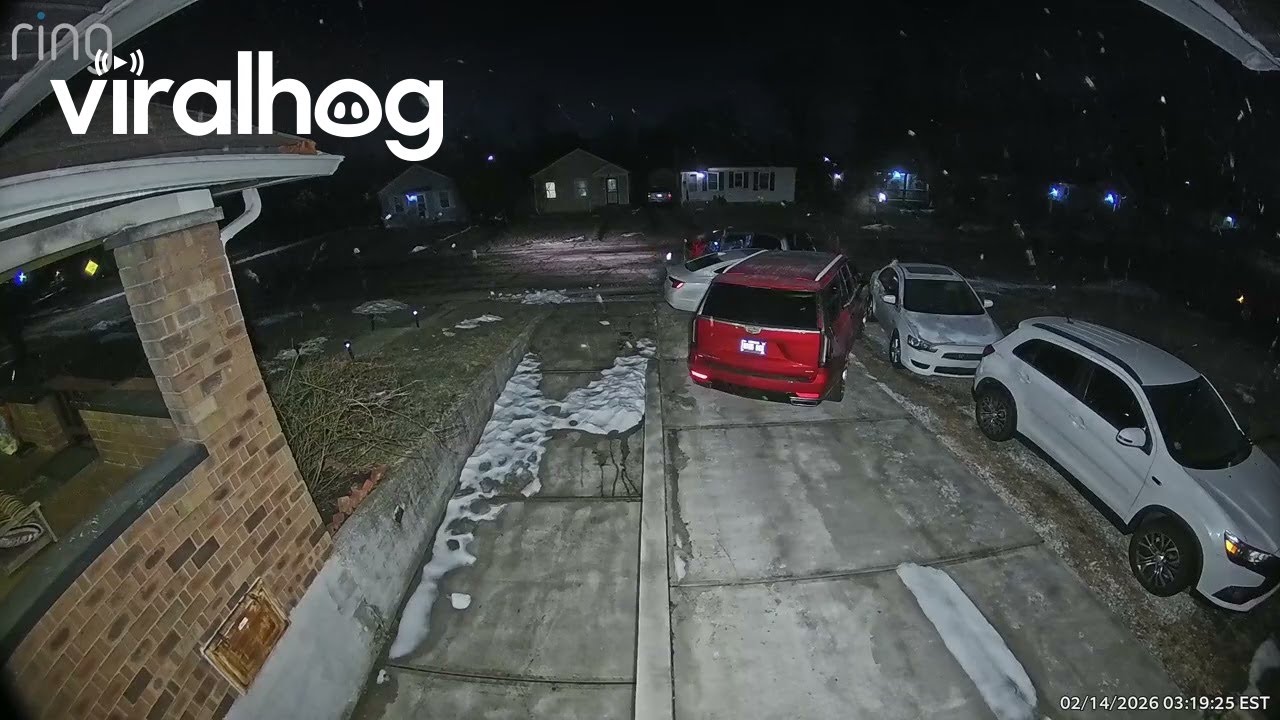 Reversing Car Hits Three Parked In Driveway || ViralHog