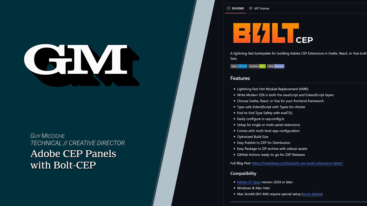 Adobe CEP Panels with Bolt CEP