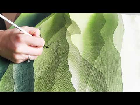 Acrylfarbe & abstrakte Kunst: Zeichnen Sie einen Nadelwald