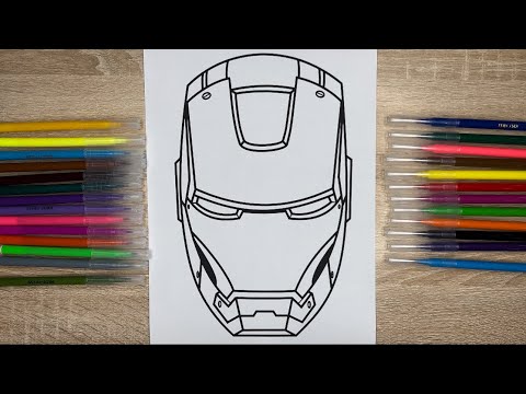 Iron Man mask coloring book\Iron Man mask coloring page