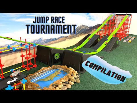 DIECAST CARS RACING | JUMP TOURNAMENT RACE COMPILATION ALL GROUPS