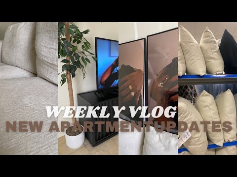 VLOG | Apartments Updates: Couch | TvStand | Wall art + more  | Moving Vlog part 3