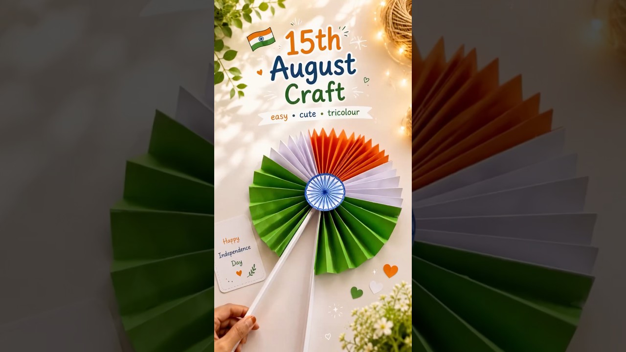 🇮🇳 DIY 15th August Craft ✨ | Easy Independence Day Paper Craft |It’s me Hana#shorts