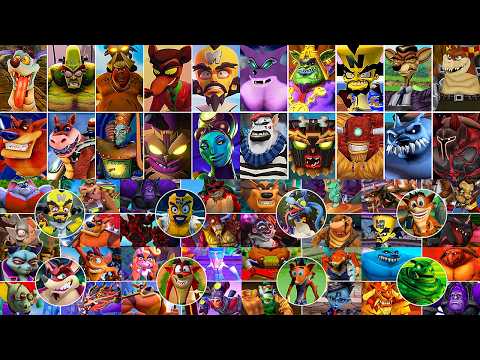 All Bosses of all times (No Damage) in Crash Bandicoot Videogames (1996 - 2025)