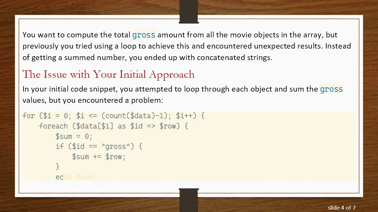 Solving the PHP Array Summation Problem