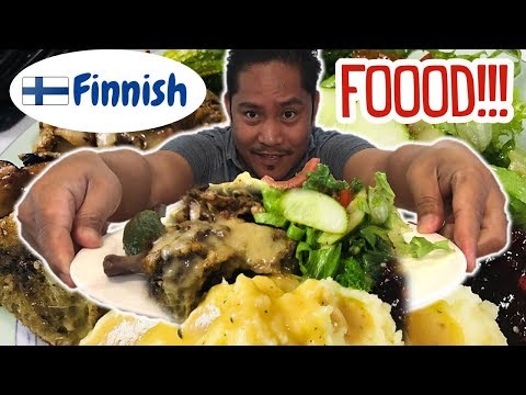 Finnish Food "Reindeer Stew, Creamy Mashed Potato, Savory Gravy, etc." "MUKBANG" Finland, Oulu.