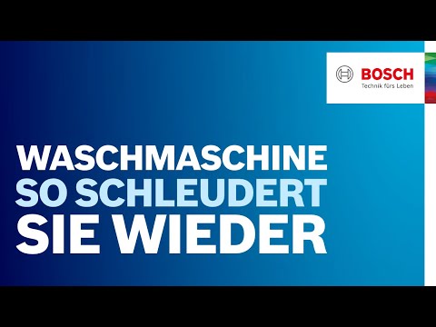 Waschmaschine schleudert nicht: Mögliche Ursache & wie du sie behebst | Bosch Waschmaschinen Hilfe