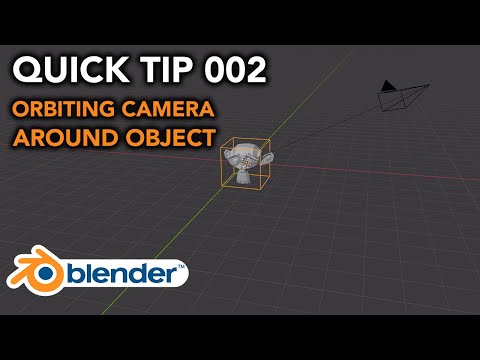 Blender Quick Tips 002: Rotate & Orbit Camera Around Object [Blender 2.82 Tutorial]
