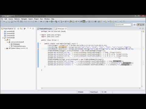Java 8 Tutorial 04 - Predicate functional interface + Generics + Lambda Expressions