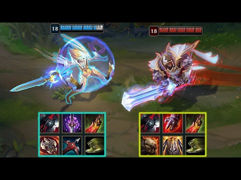 LOL Funny : RIVEN vs GAREN Full Build 🤔 | LUXUBU