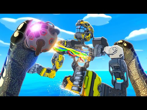 KAIJU Rips Mechs Core Out - Monster Titan's Playground VR