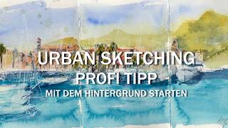 PROFI TIPP Urban Sketching | Einen Aquarell Hintergrund anlegen