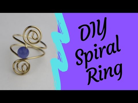 DIY Adjustable Wire Ring with Spirals Tutorial