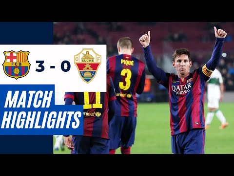 Barcelona 3-0 Elche | La Liga 14/15 Highlights & Goals! ⚽🔥 | HD
