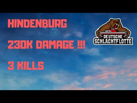 World of Warships - Hindenburg 230K Damage - 3 Kills