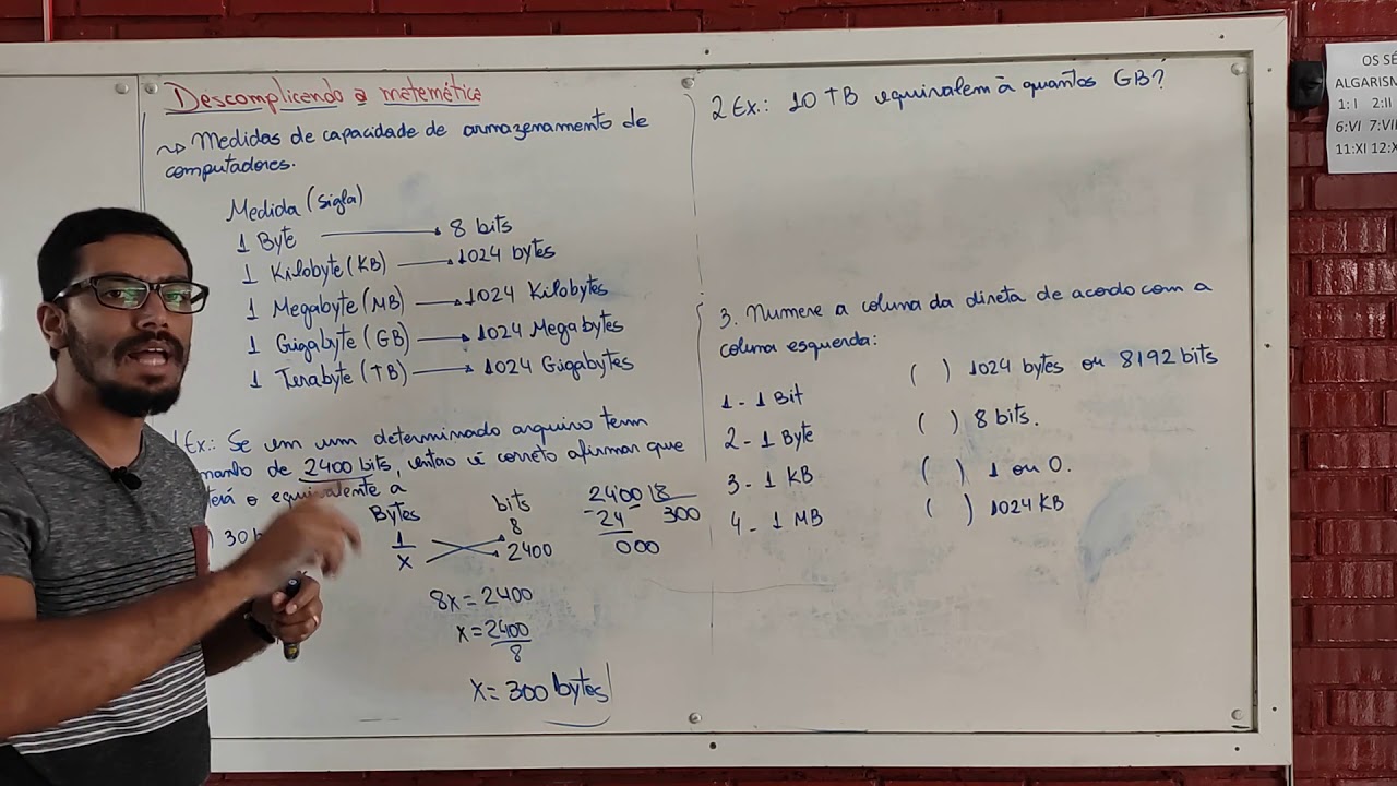 Medidas de capacidade de armazenamento de computadores - 9° ano