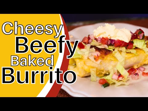 Mouthwatering Cheesy Beefy Burritos Smothered in a Creamy Cheese Sauce