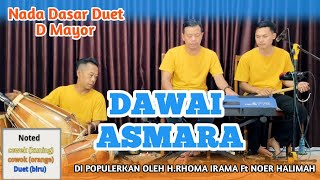 Download lagu Karaoke Dawai asmara - Rhoma irama Feat Noer Halimah nada dasar duet D mayor mp3