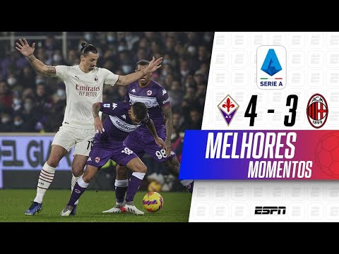 IBRAHIMOVIC MARCA DUAS VEZES, MAS MILAN PERDE PARA A FIORENTINA NO ITALIANO | Melhores Momentos